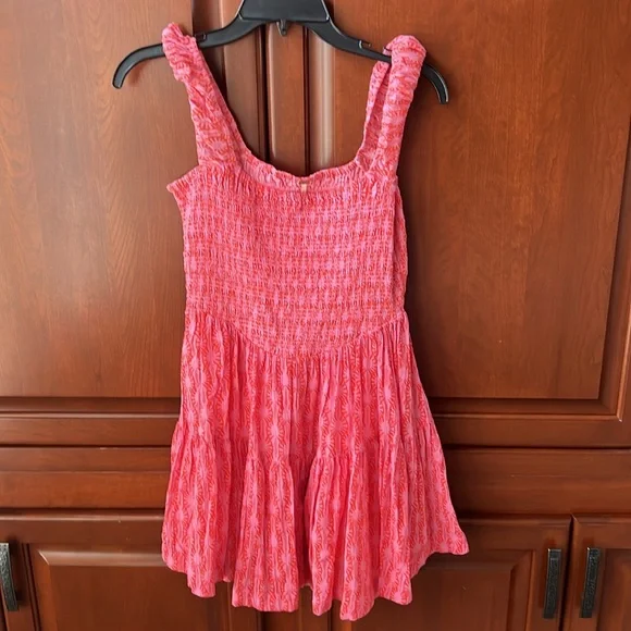 Free People Annie mini Sleeveless Smocked Dress- small - Picture 3 of 7
